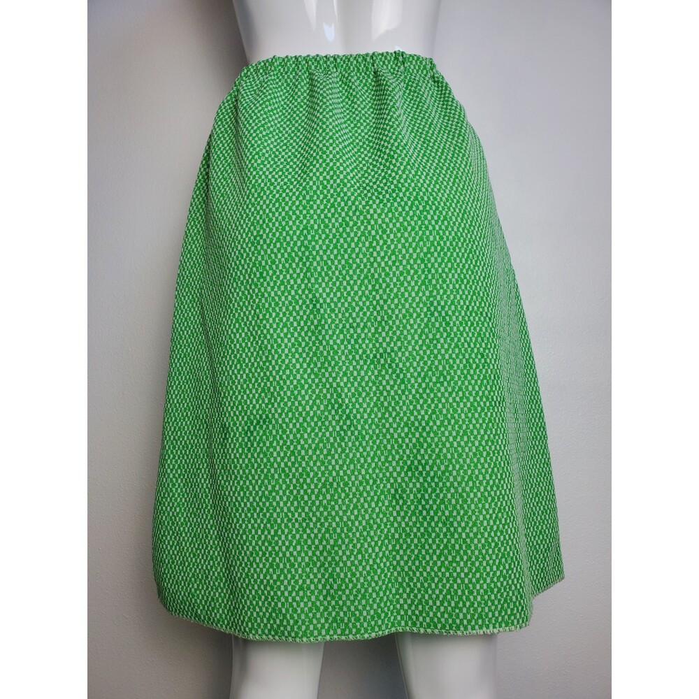 Vintage 70's Green Checkerboard Skirt - Picture 3 of 7